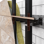 Керамогранит (видимое крепление) на планке